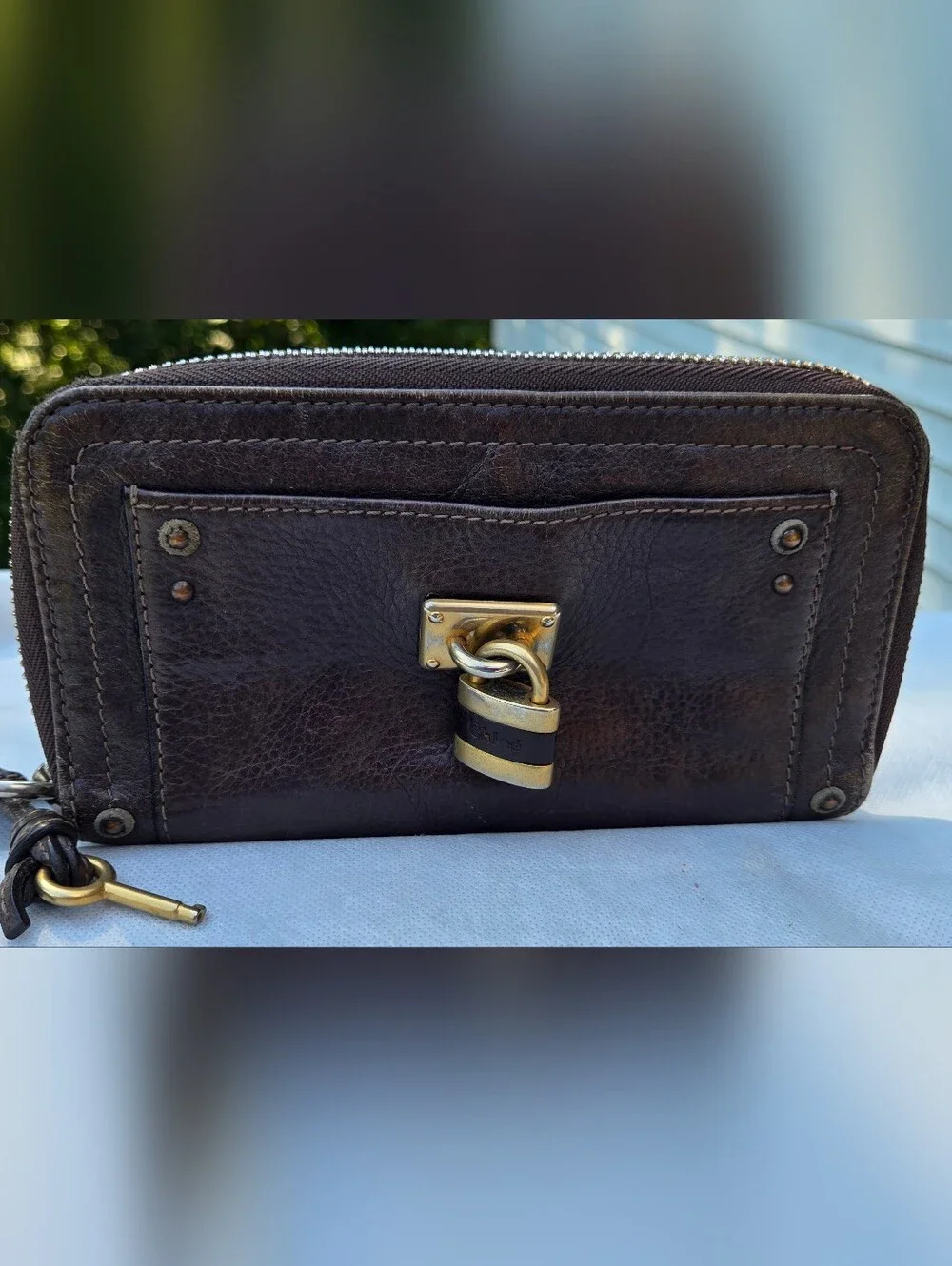 EUC Chloe Paddington Dark Brown Long Wallet